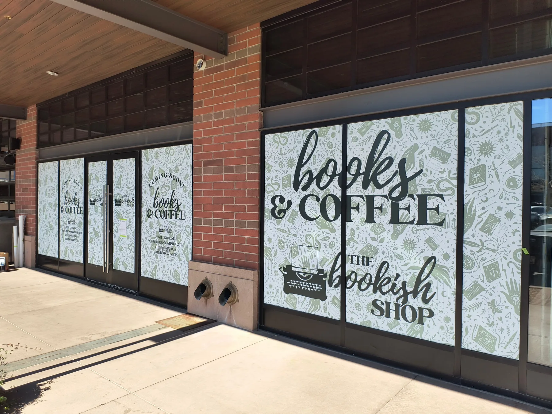 Bookish shop retail window lettering