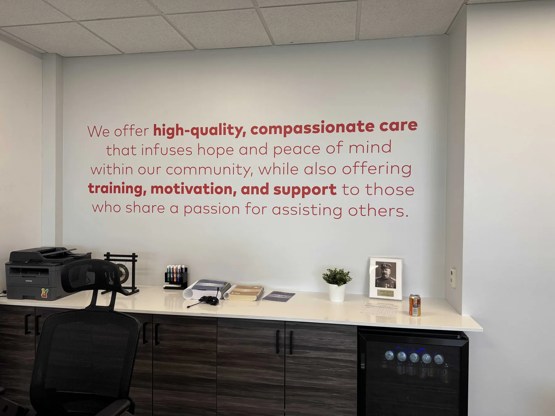 Falck corporate office branded wall graphics